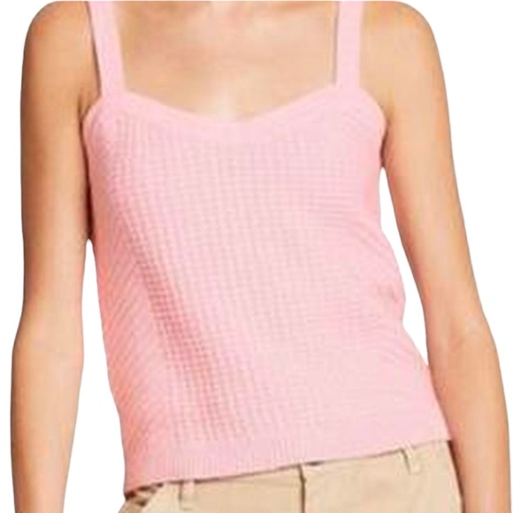 NWOT - Sandy Liang LIMITED EDITION Sweater Knit Pink Tank Top - Picture 2 of 7